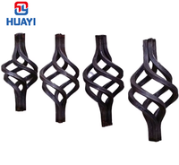 Pièces de balustre en acier moulé, accessoires de rampe intérieure, collier de balustre thermolaqué pour escaliers, pièces de garde-corps et de clôture