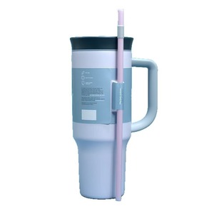 Vaso <span class=keywords><strong>de</strong></span> Acero Inoxidable para Vacío con Asa, Correa y Pajita, 24oz/32oz/30oz/40oz, Diseño Minimalista Moderno, Logotipo Original - Product Image 5