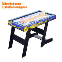 Table de billard multifonctionnelle pliable 5-en-1 NJ pour enfants, table de football, tennis de table, bowling, foxball