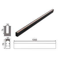 Lumière souterraine linéaire monobloc IP67 à corps en verre aluminium RVB LED pour éclairage de pont carré de route extérieur de paysage de jardin