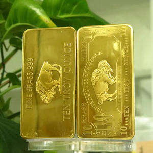 待售定制雕刻金属黄铜硬币10盎司999细黄铜水牛棒 - Product Image 6