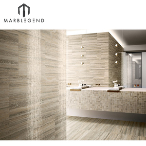 Revêtement mural <span class=keywords><strong>de</strong></span> <span class=keywords><strong>luxe</strong></span>, design non rempli, <span class=keywords><strong>carrelage</strong></span> en travertin romain argenté à veinage <span class=keywords><strong>italien</strong></span> - Product Image 5