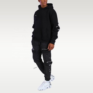 Latest OEM Design Sportswear Zipper Pocket Style Tracksuit Printed Logo Custom Jogging <b>Sets</b> - Product Image 2