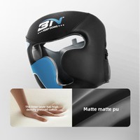Protège-tête de boxe BN en cuir, équipement d'entraînement pour le Muay Thai, le Jiu-Jitsu, la lutte, le MMA