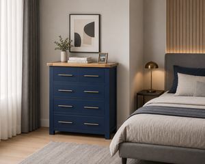 Commode haute en bois massif (chêne/pin/acacia) au design moderne, prête à être expédiée, qualité supérieure, meuble de chambre à coucher. - Product Image 6