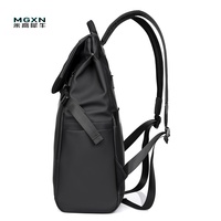 Sac à dos pour ordinateur portable en PU imperméable et simple pour hommes Sac d'école en polyester pour étudiants et étudiantes avec logo personnalisé et à la mode style décontracté
