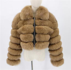 Pelliccia Corta da Donna in Vera Volpe di Alta Qualità con Collo Quadrato, Vendita Diretta dalla Fabbrica di Tendenza - Product Image 2