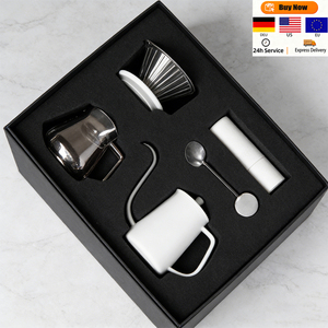 Juego de Café y Té <span class=keywords><strong>Klam</strong></span> Modern Classic de Metal y Vidrio - Juego de Regalo de Viaje Portátil, Duradero, de Grado Alimenticio y Personalizable para Uso de Baristas - Product Image 1