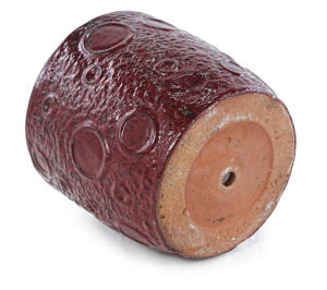 Pot de fleurs en céramique verni bordeaux de style américain - Jardinière écologique durable avec trou de drainage - Product Image 5