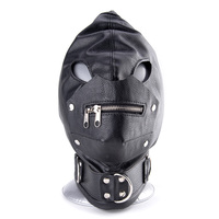 PVC Masque Bondage Fétiche Bandeau SM Produits Cosplay Cuir Chapeaux BDSM Accessoires Adulte Usine SexShop