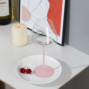 Ensemble de vaisselle <span class=keywords><strong>flamant</strong></span> rose haut de gamme Bordeaux verre à vin en cristal noir soufflé à la main grand verre rose rouge noeud papillon Design pour Champagne - Product Image 3