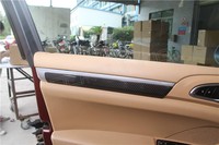 Kits de Accesorios Interiores para Porsche Cayenne 958 (2011+), Panel de Consola de Fibra de Carbono, Panel de Puerta y Cubierta Decorativa