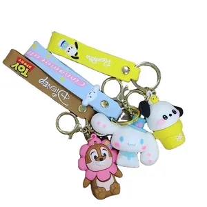 Custom Soft PVC Keychain Key Chainfor promotional OEM cute Silicone Keyring 2D/3D Rubber Pvc Keychain With Your Logo Name