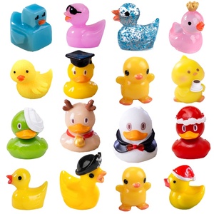 Mini figurine de canard en résine mignonne, miniatures, breloques, ornements, décoration intérieure, accessoires de jardin et de paysage, petite statue de canard - Product Image 1