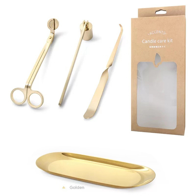 Wholesale Modern Matte Black Rose Gold Dipper Snuffer Candle Wick Trimmers Set