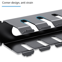 Promotion : Panneau de brassage de câbles en plastique 1U, 12/24 ports, pour rack de serveur réseau, pour une organisation optimale des câbles