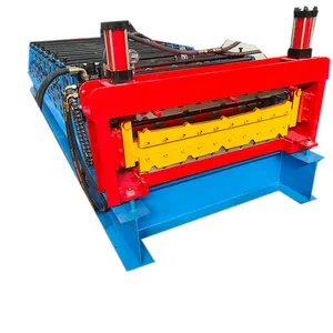 Dubbellaags Ibr Dakplaat Maken Machine 15 M/min Metalen Dak Persen Paneeltegel Dak Rolvormmachine Fabrikant