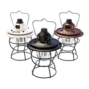 Lampe lanterne portable LED rechargeable pour l'extérieur lampe de tente rétro étanche équipement de pêche éclairage de voyage lumière de camping - Product Image 1