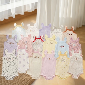 Ropa de Bebé de Verano Unisex de Primera Calidad, Mameluco de Algodón de Manga Corta con Tejido Acanalado para Bebés, Grado A - Product Image 6