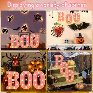 Luces LED Decorativas de Halloween con la Letra 'BOO', Letrero Luminoso, Ambiente Espeluznante, Accesorios para Fiestas, Iluminación Festiva, Luces Decorativas - Product Image 2