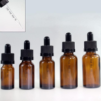 Flacon compte-gouttes rond en verre ambré Pipette graduée calibrée de 5ml à 100ml Tailles disponibles