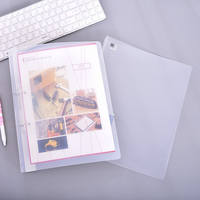 Carpeta de Anillas de Plástico Transparente Blanca y Transparente Personalizada, Carpeta de Archivos de PVC Transparente A4/A5, Material Escolar