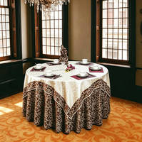 Housses de chaises en jacquard de luxe, nappes décoratives, décoration de salle à manger pour banquets, mariages et hôtels