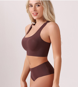 Offre Spéciale : Ensemble Soutien-Gorge <span class=keywords><strong>de</strong></span> Sport Sans Armature et Sans Coutures Dos Nageur pour <span class=keywords><strong>Femme</strong></span>, Ensemble Soutien-Gorge <span class=keywords><strong>de</strong></span> Yoga Sans Armature et Culotte, Ensemble <span class=keywords><strong>Sous</strong></span>-Vêtements <span class=keywords><strong>de</strong></span> Course - Product Image 2