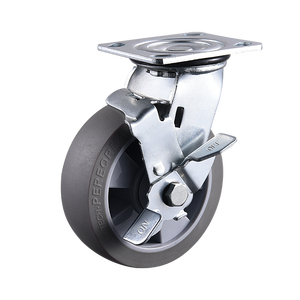 VIMA <span class=keywords><strong>Industrial</strong></span> 5 Zoll festes Lenkrad TPR und PP Bin Cart Caster Grau Heavy Duty 200kg Castor für Trolleys - Product Image 6