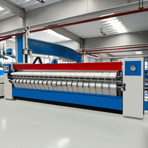 Machine à repasser à rouleaux en acier inoxydable pour la blanchisserie hôtelière, le linge de lit, le repassage des draps, largeur de travail de 3000 mm, double rouleau - Product Image 1