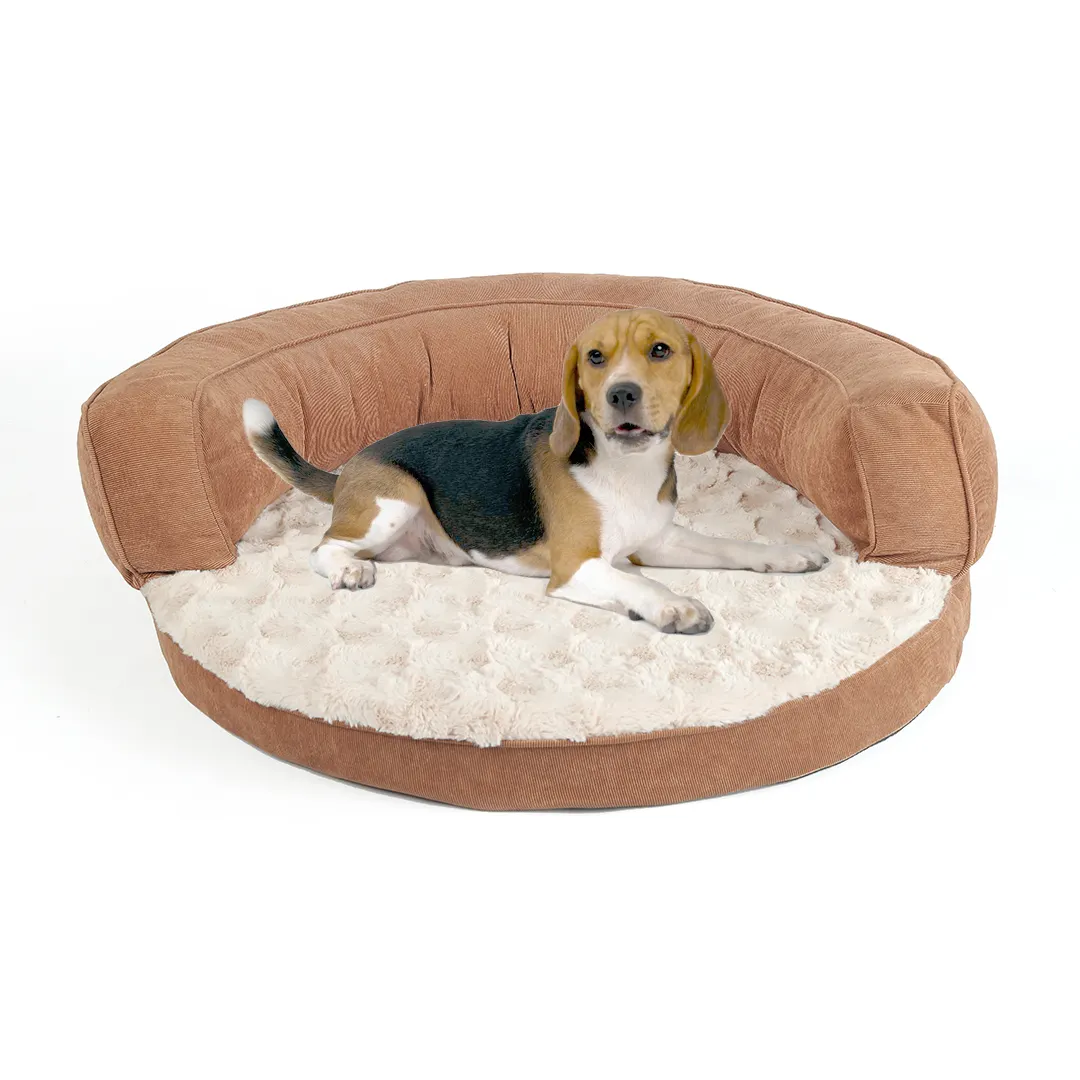 Modern Dapat Dicuci Nyaman Keselamatan Sofa Hewan Peliharaan Tempat Tidur Anjing Lingkaran Sofa Ekstra Kuat untuk Hewan Peliharaan