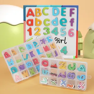 मोंटेसरी पेपर चुंबकीय वर्णमाला एबीसी डिजिटल स्टिकर लर्निंग बॉक्स गणित गिनती शब्द वर्तनी पूर्वस्कूली शिक्षण खिलौने