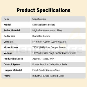 Máquina Eléctrica Automática para Estampado de Láminas de Cera de Abeja, Rodillo de Aleación de Aluminio, Herramientas de Apicultura MengerBee E310E 750W 310mm - Product Image 5
