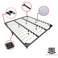 Base de lit plateforme minimaliste moderne, assemblée, pour appartement, école, chambre, avec structure d'ossature intégrée, prix marché international