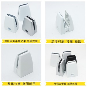 Aluminum Alloy Glass <b>Clip</b> Clamp For Office Desk Partition Panel No Drilling Required - Product Image 3