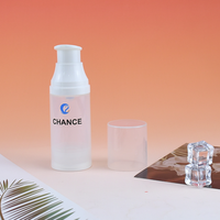 Flacon pompe cosmétique et lotion de soin 60ml 100ml 120ml 100% PCR PP avec pompe sans air, impression sérigraphique personnalisée du logo