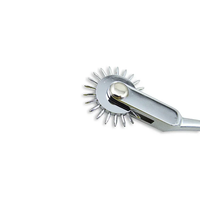 Roulette métallique à aiguilles avec poignée, fétiche neurologique, stimulation, BDSM, rouleau de Wartenberg, outil de massage pour les mamelons, la poitrine et le clitoris