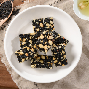 Huanglaowu Chinese Sweet <strong>Nut</strong> Candy Bar with Black Sesame and Peanuts Semi-Soft Texture 90g Pack for Wholesale - Product Image 2