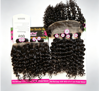 Perruque Cheveux Mélangés 4 Paquets 13x4 Frontal en Dentelle Transparente Couleur Naturelle Double Drawn Ensemble de Paquets de Cheveux