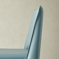 Tabourets de bar avec dossier en cuir de selle, cadre en acier inoxydable, écologiques, durables, pour hôtel, salle à manger, salon, design moderne, haut