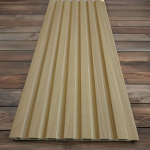 Panneau TV cannelé rainuré étanche pour la décoration intérieure Villas d'un an Emboîtement <span class=keywords><strong>facile</strong></span> Rustique en bois WPC Plastique Mur <span class=keywords><strong>Bambou</strong></span> - Product Image 1