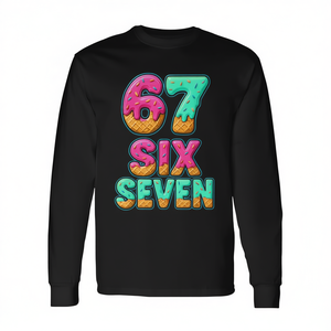 Six Seven 67 Ice Cream Drip T-shirt à manches longues pour hommes et garçons - Product Image 2