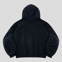 Sweat à capuche personnalisé de haute qualité, en gros, épais, brodé, avec patch brodé, type pull, en tissu éponge