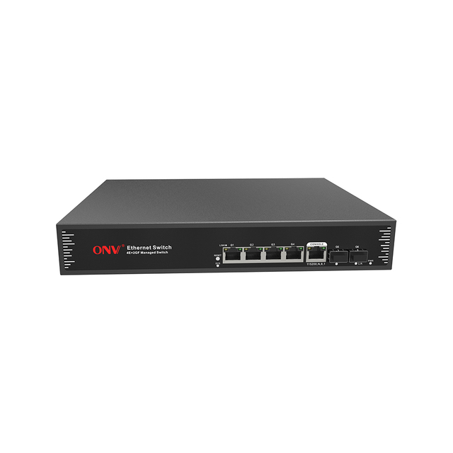 ONV Enterprise 6-Port Gigabit Smart Switch with 64Gbps Capacity Advanced ACL/QoS & VLAN for Hotel/Campus Networks