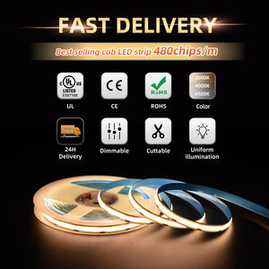 DC12V24V Flexible IP20 FCOB Led Strip 480 Led <b>Light</b> Dimmable White Outdoor Linear Businee Project <b>Light</b> 8MM IP67 For Hotel Room - Product Image 6