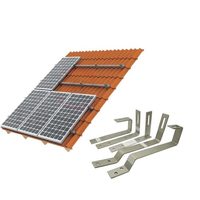 Dessin de conception personnalisée Installation photovoltaïque en aluminium Pv Supports de toit en tuiles Système de montage solaire en aluminium