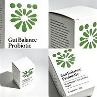 Boîte d'emballage médical en carton blanc écologique avec impression couleur personnalisée, boîte en papier pour compléments alimentaires
