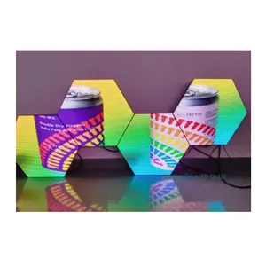 새로운 육각형 LED 디스플레이 화면 디지털 사이니지 및 디스플레이 Logofision Signs 스마트 보드 Sexangular LED 비디오 패널 빌보드