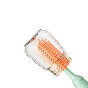 Multi Functional Long Handle Cleaning <b>Brush</b> For <b>Bottle</b> Straw Nipple Plastic Nylon Bristles - Product Image 2