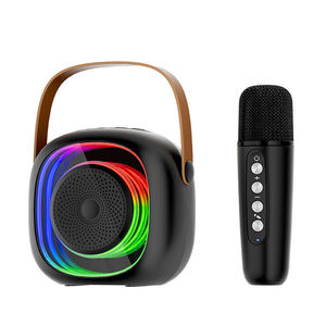 Micrófono Inalámbrico K10 con Gran Sonido, Mini Altavoz Estéreo Karaoke, Altavoz BT con Radio FM/TF/USB, Altavoz Portátil con Luces LED Activadas - Product Image 3